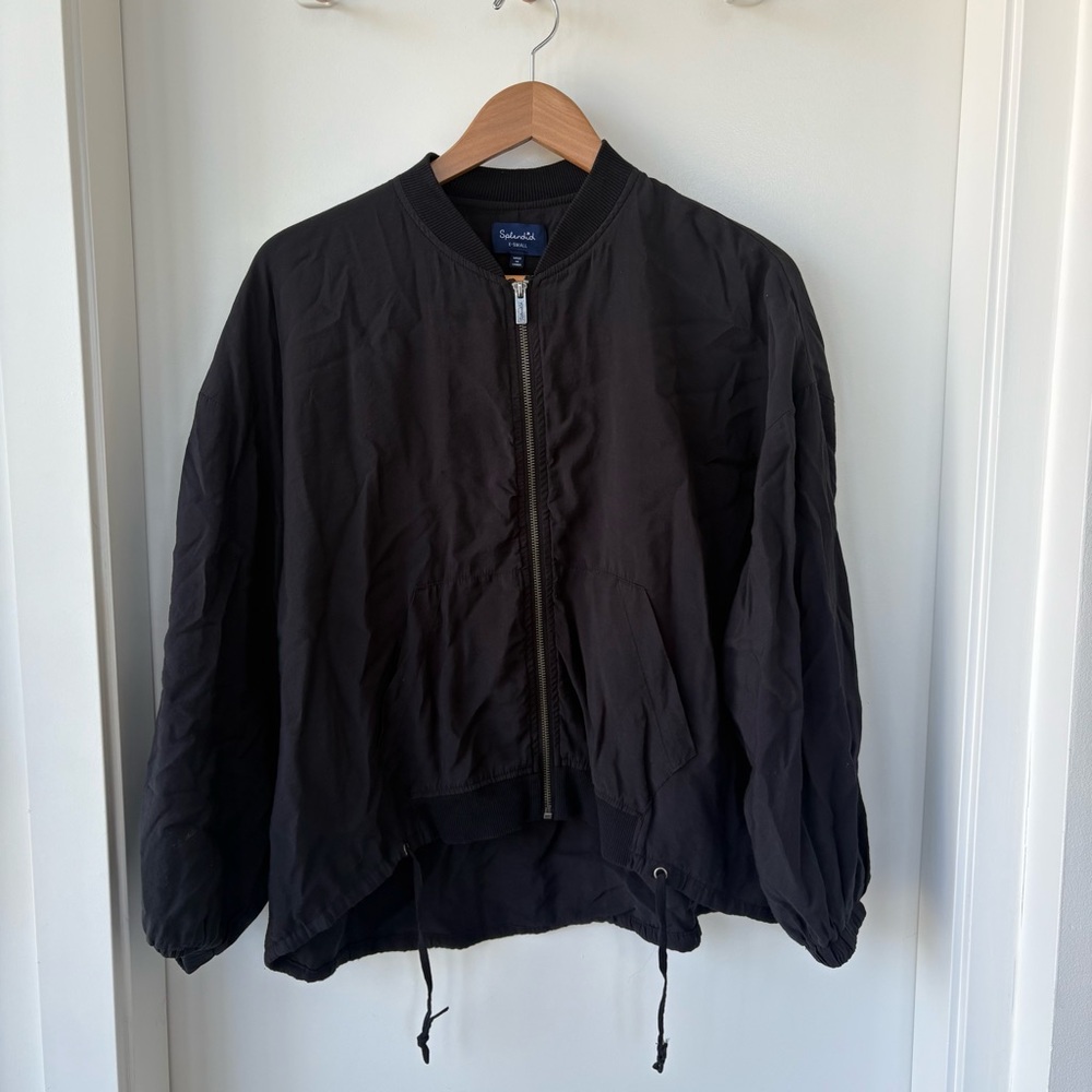 Splendid Black Zip-Up Bomber Jacket Size XS